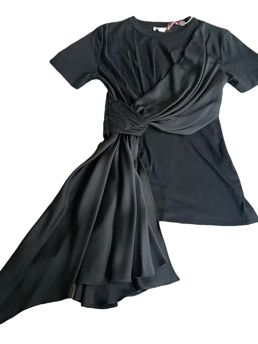 FABULOUS Alexander McQueen Black Draped Knot-Front Tank Top